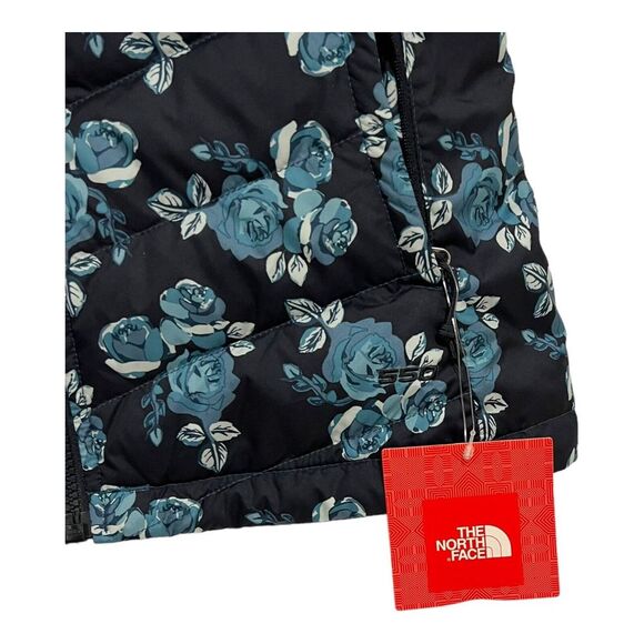 NWT‎ The North Face Women's 550 Goose Down Puffer Vest Blue Floral Insulated S - Picture 8 of 16